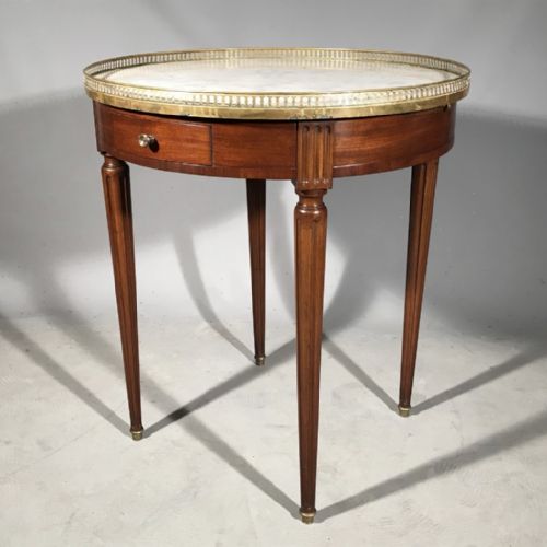 fig 1. Nice quality French Bouillotte table with marble top
