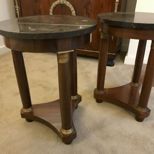 PAIR OF FRENCH EMPIRE SIDE TABLES - ADDITIONAL PHOTO 3