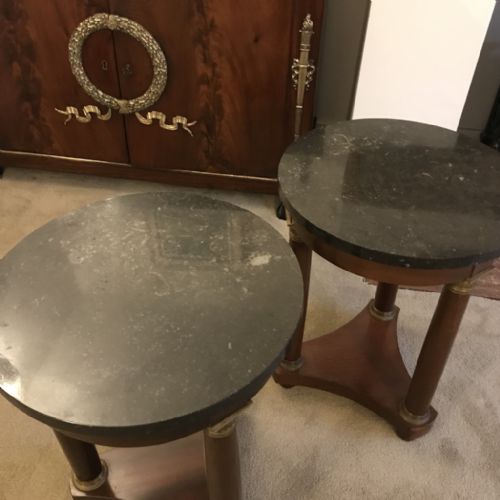 PAIR OF FRENCH EMPIRE SIDE TABLES - ADDITIONAL PHOTO 5