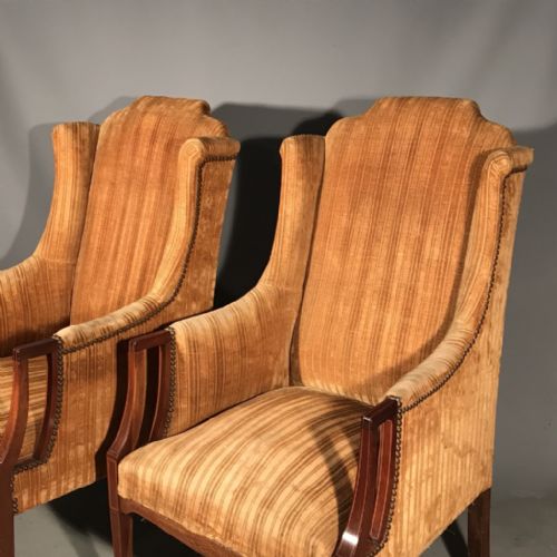 QUALITY PAIR OF WING BACK ARMCHAIRS - ADDITIONAL PHOTO 7