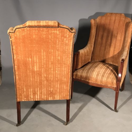 QUALITY PAIR OF WING BACK ARMCHAIRS - ADDITIONAL PHOTO 10