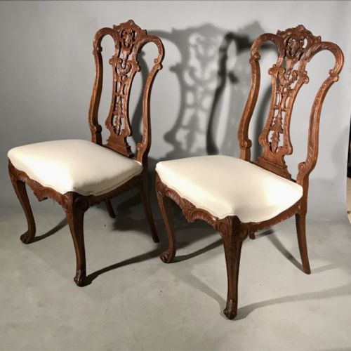 SUPER QUALITY PAIR OF FRENCH CARVED SIDE CHAIRS - ADDITIONAL PHOTO 3
