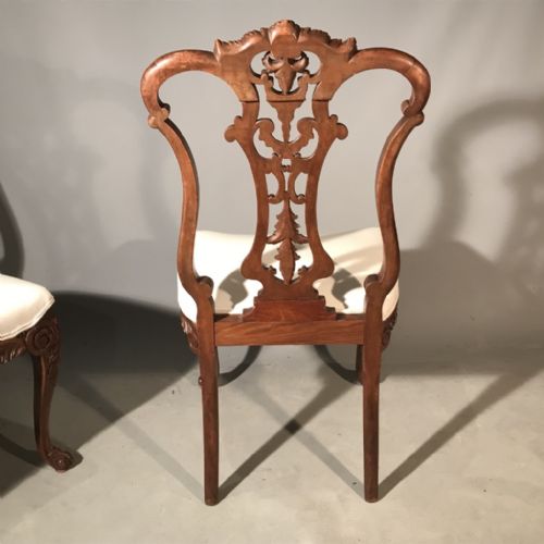 SUPER QUALITY PAIR OF FRENCH CARVED SIDE CHAIRS - ADDITIONAL PHOTO 5