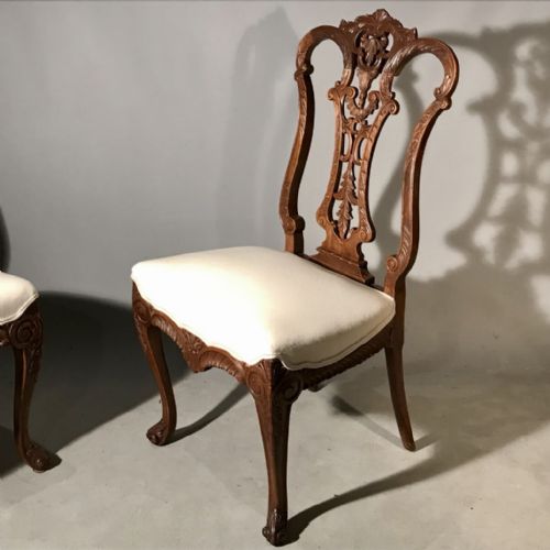 SUPER QUALITY PAIR OF FRENCH CARVED SIDE CHAIRS - ADDITIONAL PHOTO 8