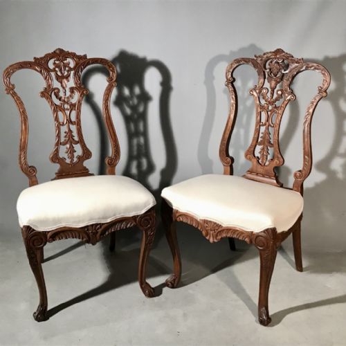 SUPER QUALITY PAIR OF FRENCH CARVED SIDE CHAIRS - ADDITIONAL PHOTO 9