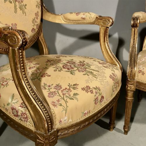 PAIR OF C19TH GILT ARMCHAIRS - ADDITIONAL PHOTO 1