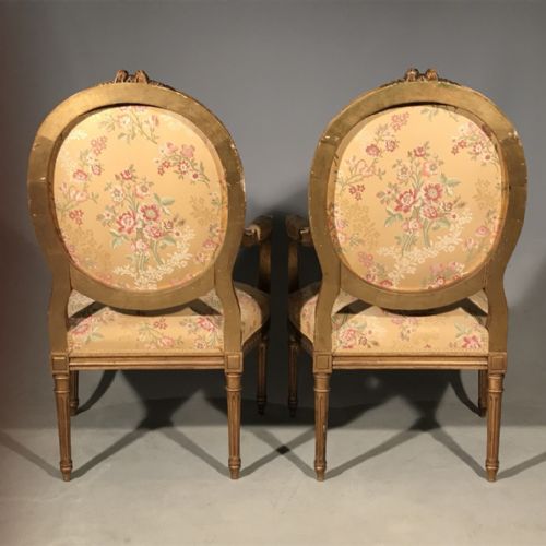 PAIR OF C19TH GILT ARMCHAIRS - ADDITIONAL PHOTO 7