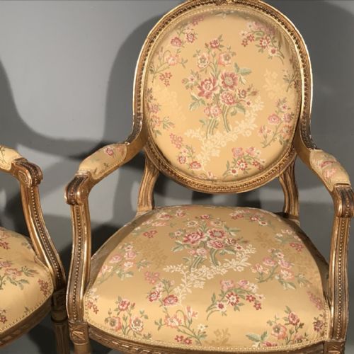 PAIR OF C19TH GILT ARMCHAIRS - ADDITIONAL PHOTO 8