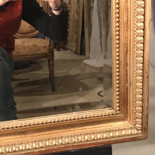 LARGE FRENCH PAINT B GILT MIRROR - ADDITIONAL PHOTO 6