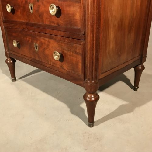 SMALL C19TH FRENCH MARBLE TOP COMMODE CHEST - ADDITIONAL PHOTO 5