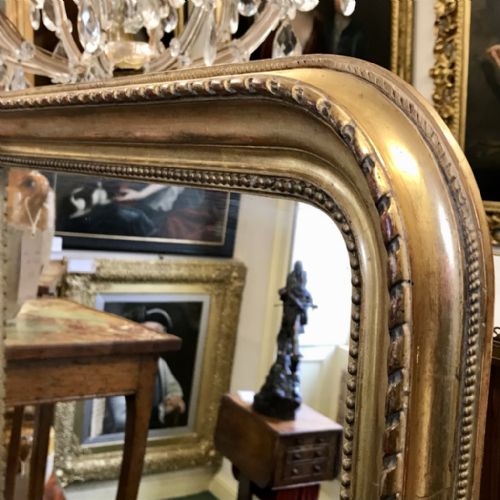 ELEGANT MID SIZE FRENCH GILT MIRROR - ADDITIONAL PHOTO 2