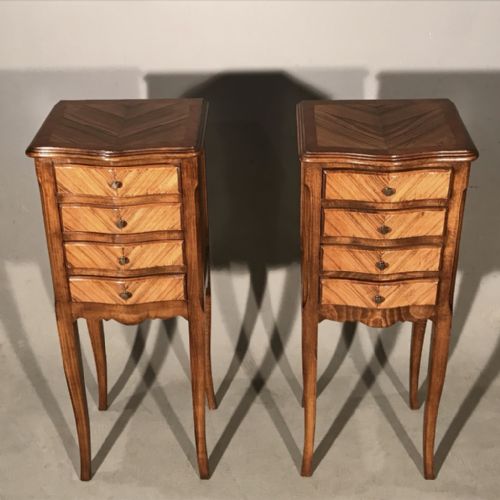 PAIR OF SLIM FRENCH SIDE TABLES - ADDITIONAL PHOTO 1
