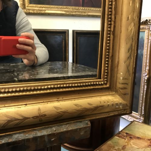 GOOD SIZE FRENCH GILT OVERMANTLE MIRROR - ADDITIONAL PHOTO 1