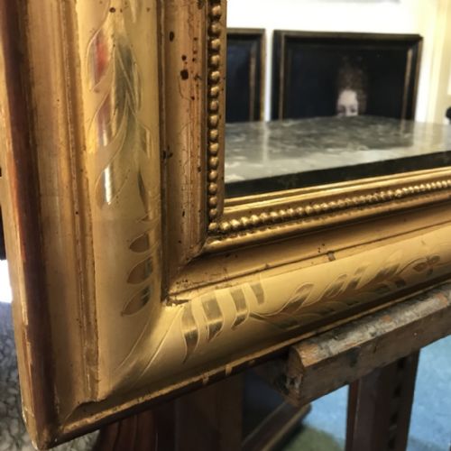 GOOD SIZE FRENCH GILT OVERMANTLE MIRROR - ADDITIONAL PHOTO 2