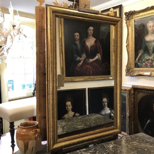 GOOD SIZE FRENCH GILT OVERMANTLE MIRROR - ADDITIONAL PHOTO 3