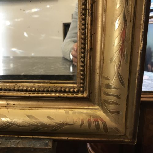 GOOD SIZE FRENCH GILT OVERMANTLE MIRROR - ADDITIONAL PHOTO 4