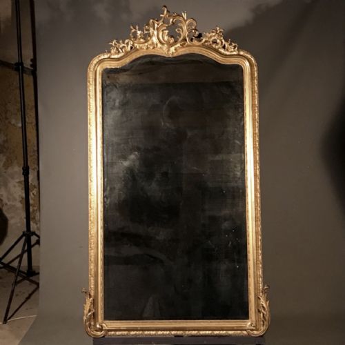 large french gilt mirror 166cm - CATEGORY: ANTIQUE MIRRORS - DATED 1890