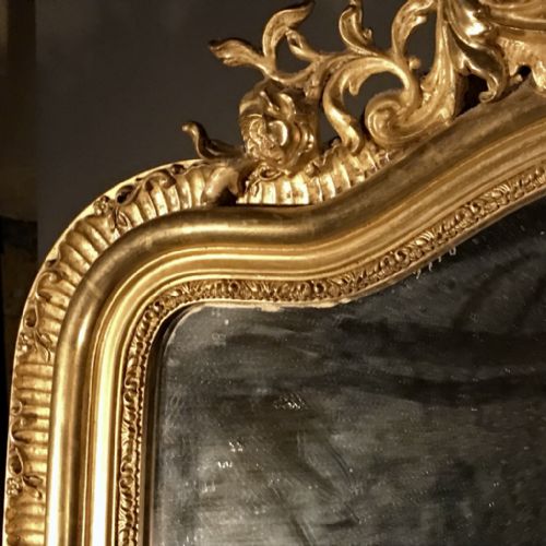 LARGE FRENCH GILT MIRROR 166CM - ADDITIONAL PHOTO 2
