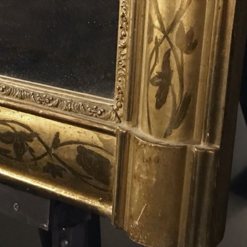 FRENCH C19TH LOUIS PHILIPPE GILT MIRROR 105CM - ADDITIONAL PHOTO 1