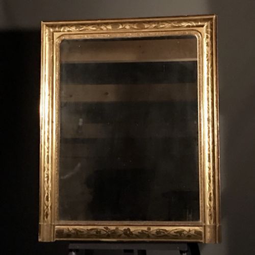 french c19th louis philippe gilt mirror 105cm - CATEGORY: ANTIQUE MIRRORS - DATED 1860