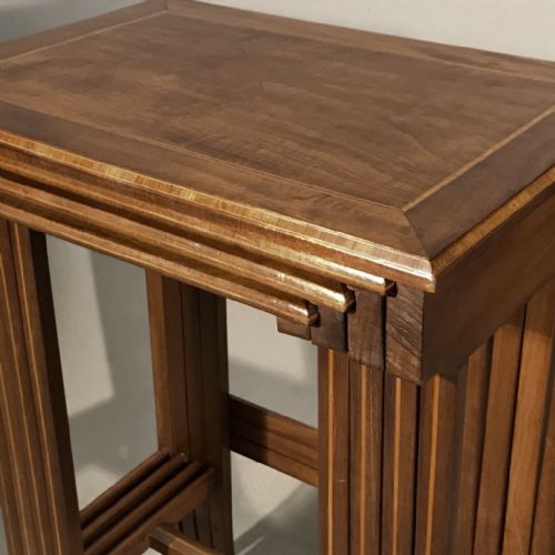 LARGE NEST OF FOUR MAHOGANY TABLES - ADDITIONAL PHOTO 3