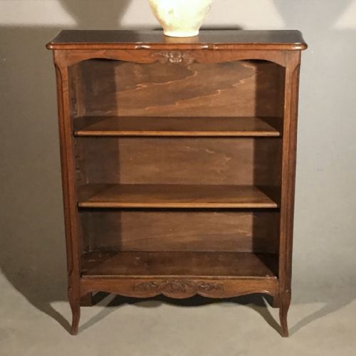 small french oak adjustable bookcase - CATEGORY: ANTIQUE BOOKCASES - DATED 1920