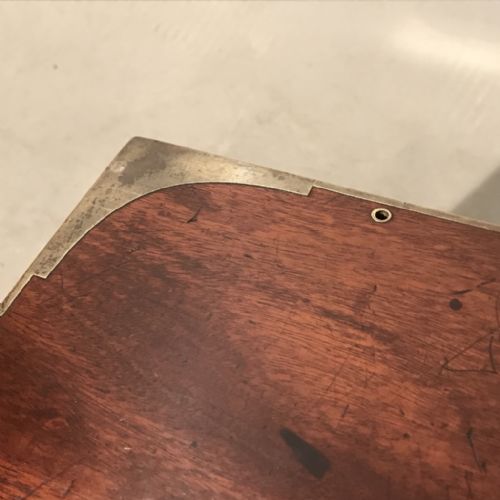 GEORGIAN BRASS BOUND WRITING BOX WITH BATON - ADDITIONAL PHOTO 10
