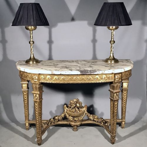 large c19th french gilt console table - CATEGORY: ANTIQUE TABLES - DATED 1850
