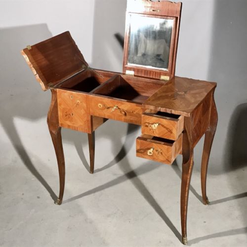 FRENCH MARQUETRY LIFT TOP DRESSING TABLE - ADDITIONAL PHOTO 3