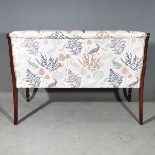 REGENCY 2 SEATER WINDOW SEAT NEWLY UPHOLSTERED - ADDITIONAL PHOTO 2