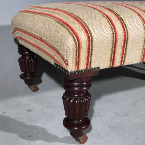 WILLIAM IV CENTRE STOOL WITH STRIPE - ADDITIONAL PHOTO 1