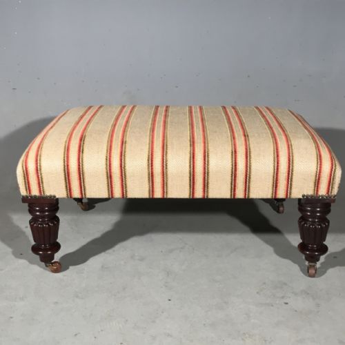 WILLIAM IV CENTRE STOOL WITH STRIPE - ADDITIONAL PHOTO 2
