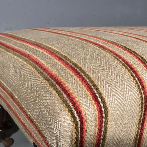 WILLIAM IV CENTRE STOOL WITH STRIPE - ADDITIONAL PHOTO 3