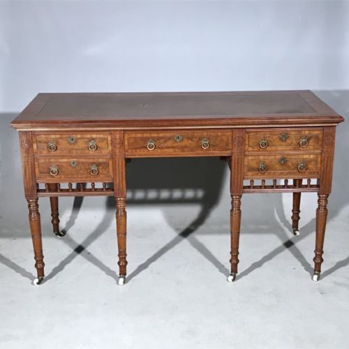 aesthetic movement mahogany desk - CATEGORY: ANTIQUE DESKS - DATED VICTORIAN