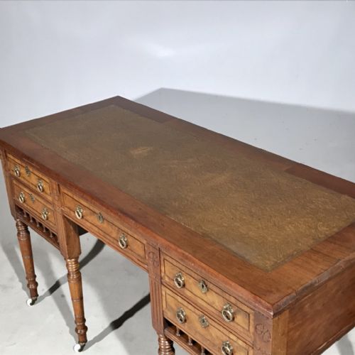 AESTHETIC MOVEMENT MAHOGANY DESK - ADDITIONAL PHOTO 5