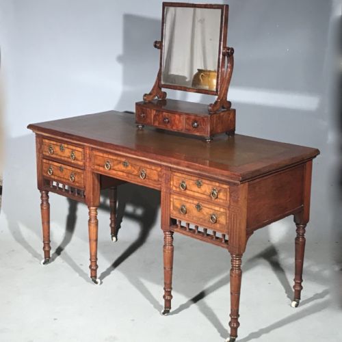 AESTHETIC MOVEMENT MAHOGANY DESK - ADDITIONAL PHOTO 1