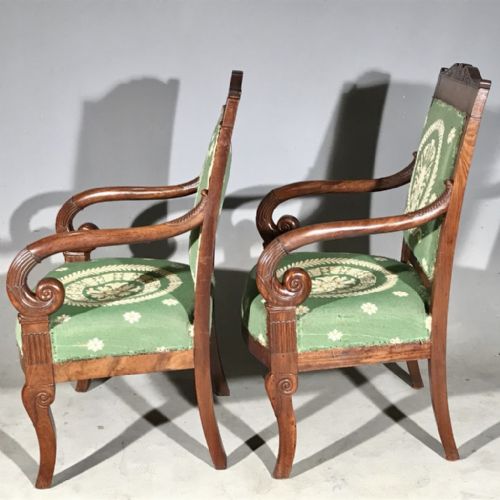 FINE PAIR OF FRENCH EMPIRE OPEN ARMCHAIRS - ADDITIONAL PHOTO 2