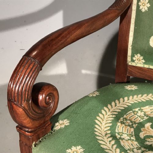 FINE PAIR OF FRENCH EMPIRE OPEN ARMCHAIRS - ADDITIONAL PHOTO 7