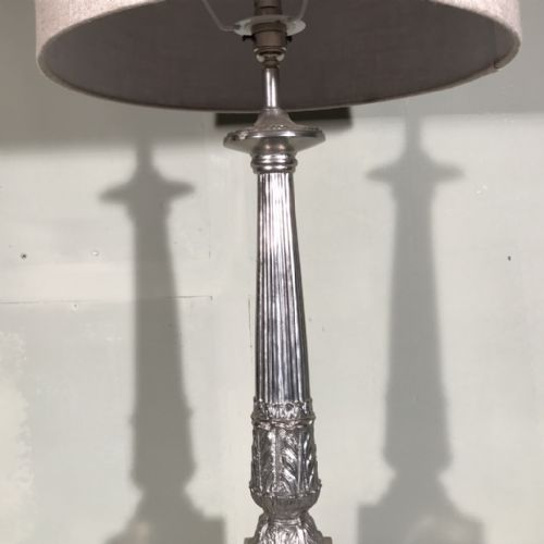 NICKEL PLATED CORINTHIAN COLUMN LAMP - ADDITIONAL PHOTO 5