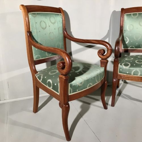 PAIR OF FRENCH EMPIRE OPEN ARMCHAIRS - ADDITIONAL PHOTO 1