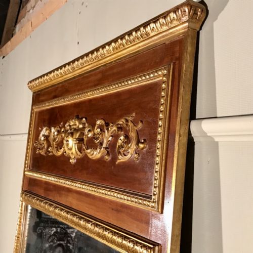 LARGE FRENCH PARCEL GILT TRUMEAU MIRROR 218CM - ADDITIONAL PHOTO 2