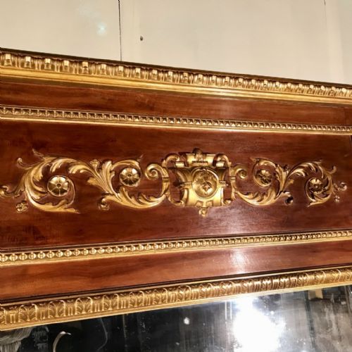 LARGE FRENCH PARCEL GILT TRUMEAU MIRROR 218CM - ADDITIONAL PHOTO 4