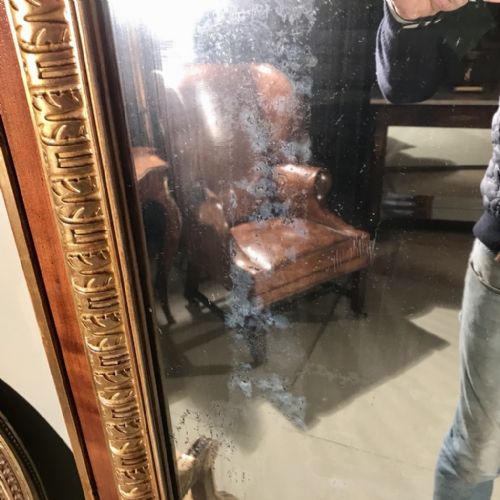 LARGE FRENCH PARCEL GILT TRUMEAU MIRROR 218CM - ADDITIONAL PHOTO 7