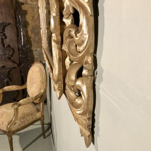 LARGE FRENCH C19TH CARVED GILT MIRROR 132CM - ADDITIONAL PHOTO 1