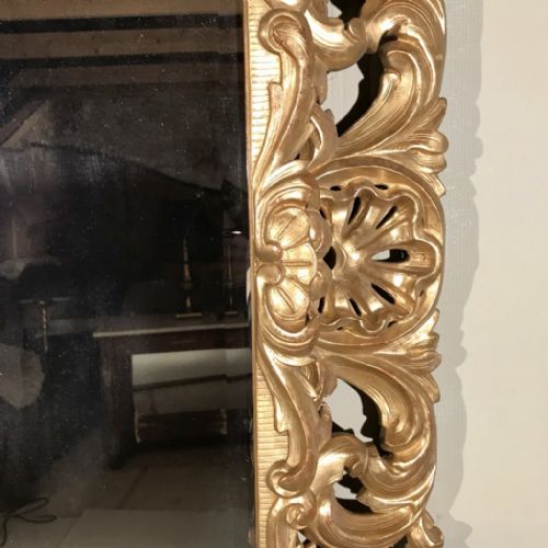 LARGE FRENCH C19TH CARVED GILT MIRROR 132CM - ADDITIONAL PHOTO 4