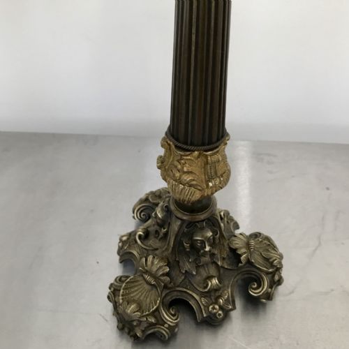 PAIR OF GILT BRONZE CONVERTING CANDELABRA CANDLESTICKS - ADDITIONAL PHOTO 12