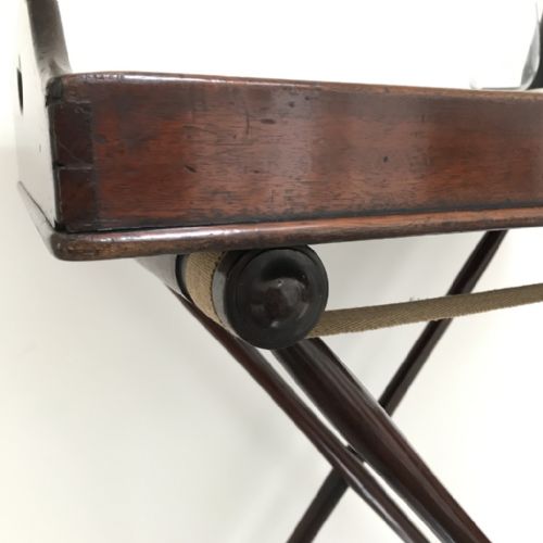 GEORGIAN BUTLERS TRAY ON BAMBOO EFFECT STAND - ADDITIONAL PHOTO 6