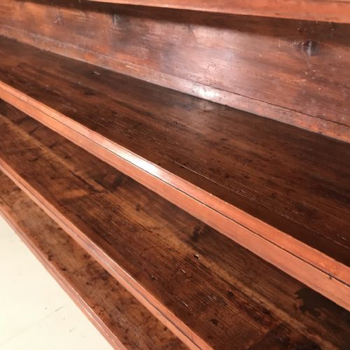 LARGE FRENCH WALNUT BOOKCASE 200CM WIDE - ADDITIONAL PHOTO 2