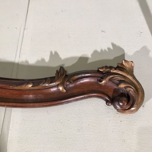 PAIR OF FRENCH LOUIS XV STYLE WALNUT AND GILT PELMETS - ADDITIONAL PHOTO 1