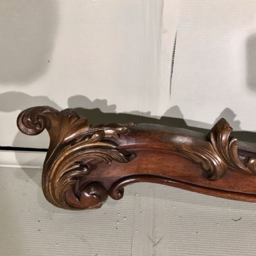 PAIR OF FRENCH LOUIS XV STYLE WALNUT AND GILT PELMETS - ADDITIONAL PHOTO 2